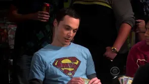 Sheldon's Sky Blue Superman Shirt
